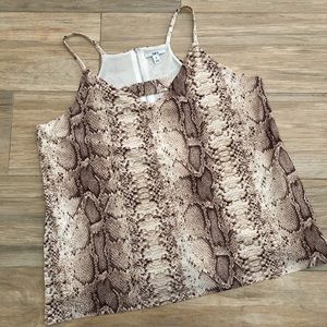 Bar III Snakeskin-Print Tank Top